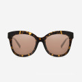 Cat Eye Bevel Cutting Acetate Women's Sunglasses